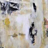 Hommage à Joyce - Acrylic on canvas, collage, 75x60cm